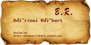 Börzsei Róbert névjegykártya