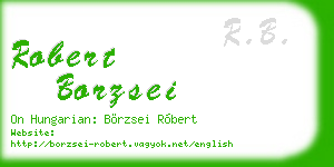 robert borzsei business card